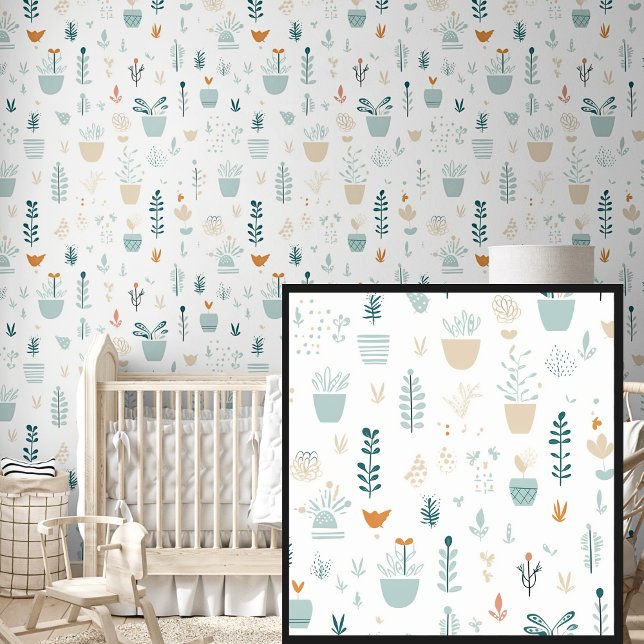 Papier Peint Conception botanique minimale Abstraite (Créateur téléchargé)