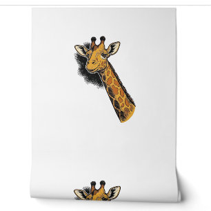 Papier Peint Conception de chemise de girafe mignonne gravée vi