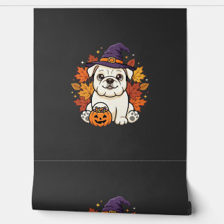 Papier Peint Conception de chien de citrouille d'Halloween de B