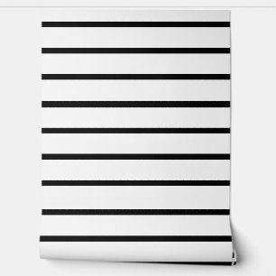 Papier Peint Conception de rayures noires et blanches