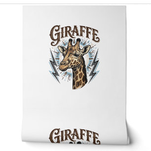 Papier Peint Conception de T-Shirt Foudre Girafe Gravée Vintage