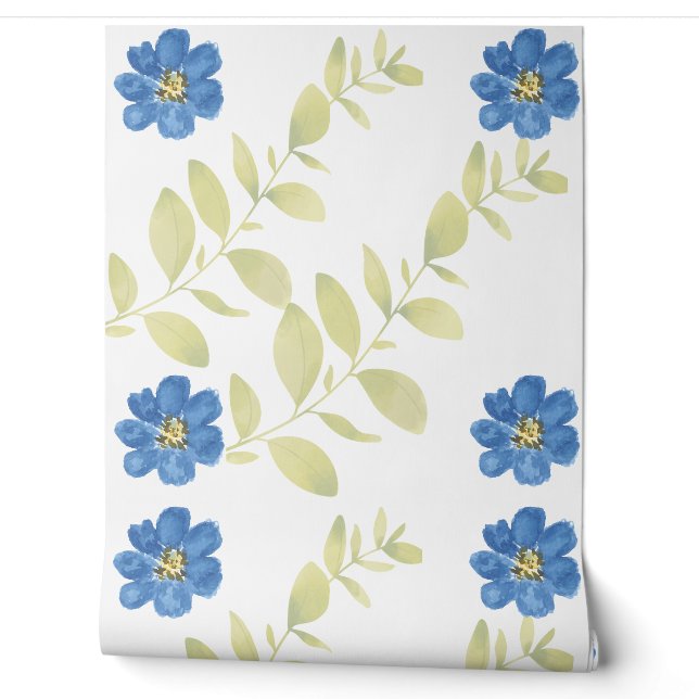 Papier Peint Conception minimale florale (Déroulement)
