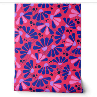 Papier Peint Confetti de fleurs sur framboise