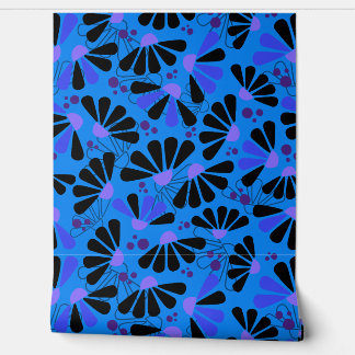 Papier Peint Confetti de fleurs sur Paradise Blue