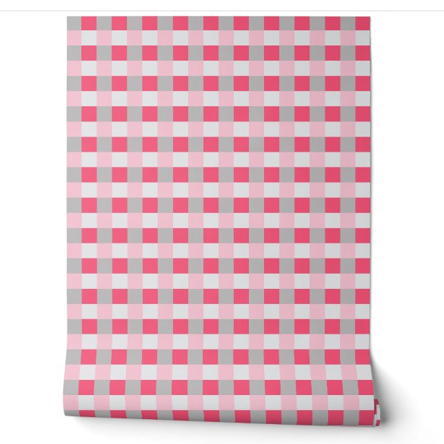 Papier Peint Contrôle rose et gris (Déroulement)