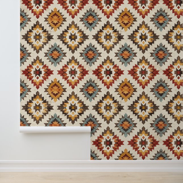 Papier Peint Cool Aztec motif carrelé occidental (Application)