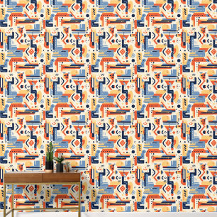 Papier Peint Cool Boho Sud-Ouest carrelé motif