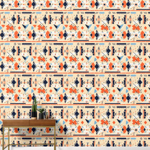 Papier Peint Cool Boho Sud-Ouest motif carrelé