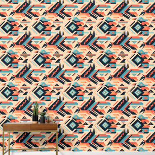 Papier Peint Cool Boho Sud-Ouest motif carrelé