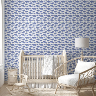 Papier Peint Cool garçons carrelé baleine motif pépinière