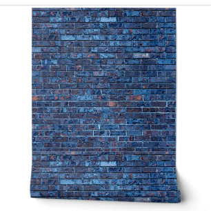 Papier Peint Cool Grunge Bleu Brick Imprimer