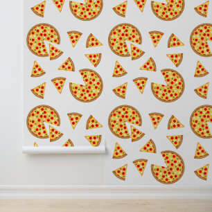 Papier Peint Cool plaisir pizza pepperoni et tranches motif