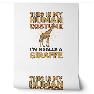 Papier Peint Costume Humain de Girafe Drôle Gravure Vintage Shi