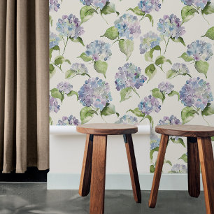 Papier Peint Cottage Chic Hydrangea floral jardin français