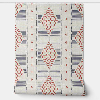 Papier Peint Cottage rustique héritage américain bleu rouge bla