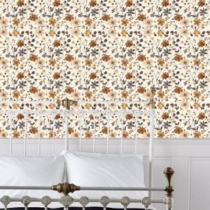 Papier Peint Cottagecore Chute Fleurs Thématiques