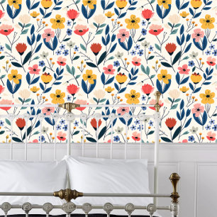 Papier Peint Cottagecore Floral brillant