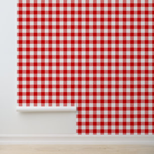 Papier Peint Couleur de fond DIY Buffalo Check Plaid #2 Blanc R