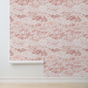Papier Peint Couleur personnalisée Faux White Lace