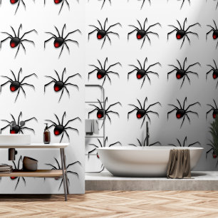 Papier Peint Couleur personnalisée Spider Blanc