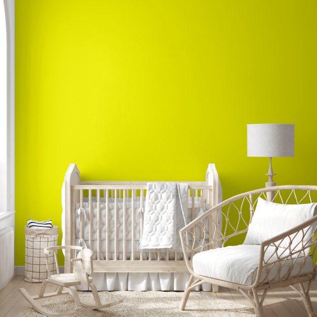 Papier Peint Couleur solide jaune néon tendance | Élégant (Enfants)