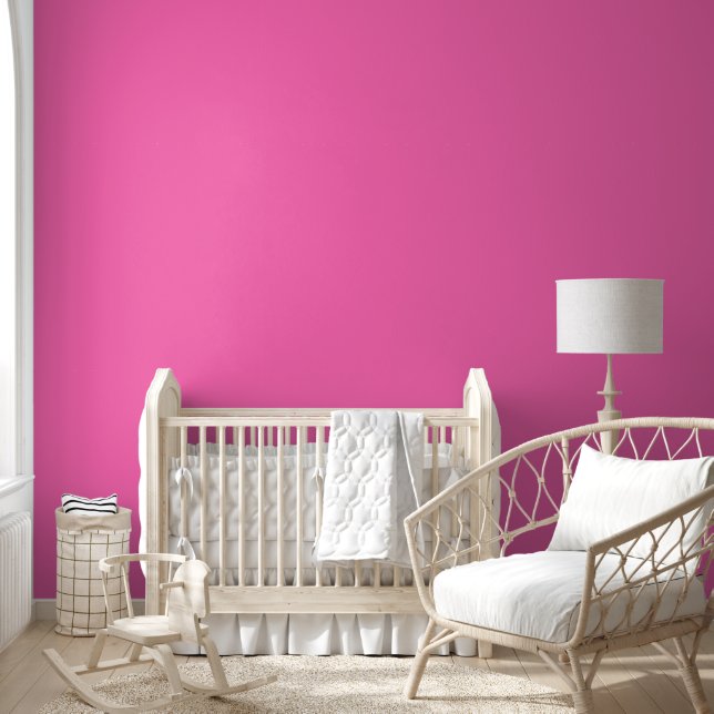 Papier Peint Couleur solide rose chaud Neon tendance | Élégant (Enfants)