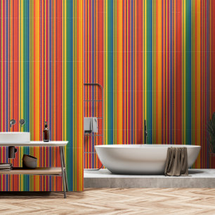 Papier Peint Couleurs chaudes Motif de bande