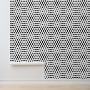Papier Peint Couleurs DIY Motif Morocain Quatrefoil #4 SM Noir 