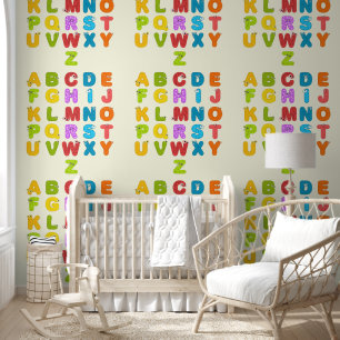 Papier Peint Couleurs Lettres alphabet Enfants