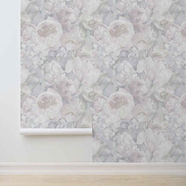 Papier Peint Couleurs pastel maison d'inspiration fleurie class (Application)