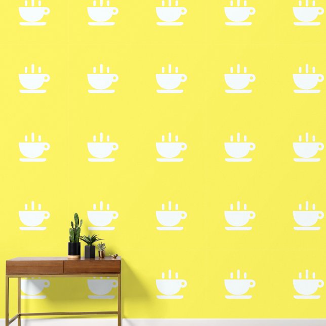 Papier Peint Coupe Blanche De Java Cuisine Jaune (Couloir)