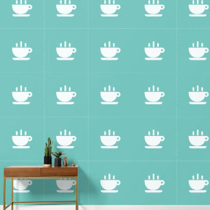 Papier Peint Coupe Blanche De Java Sage Aqua Kitchen