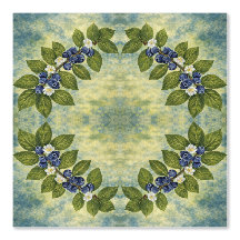 Papier Peint Couronne de Myrtilles Vintage