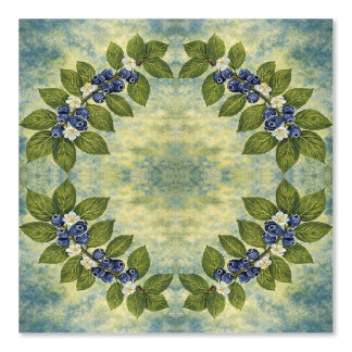 Papier Peint Couronne de Myrtilles Vintage