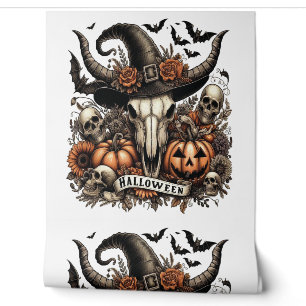 Papier Peint Crâne de taureau Halloween Vache