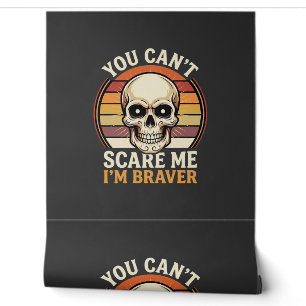 Papier Peint Crâne Halloween plus courageux Design Horreur Rétr