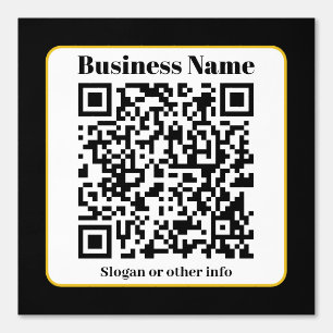 Papier Peint Create Your Own QR Code   Black White Gold Border