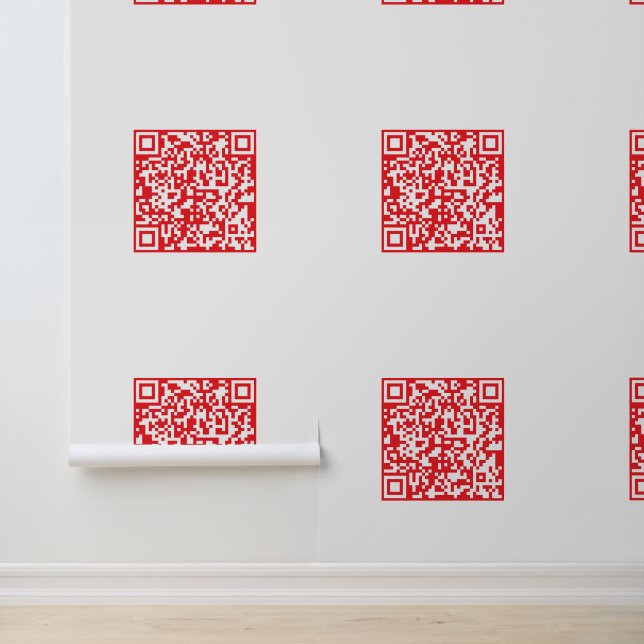 Papier Peint Créer un code QR rouge numérisable (modifiable) (Application)