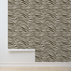 Papier Peint Crème Brown Zebra Animal