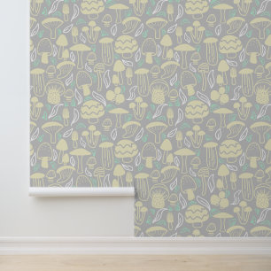 Papier Peint Crème Gris Champignon