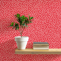 Crème pois et Spots en rouge