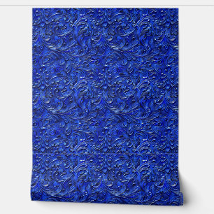 Papier Peint Cuir à outils bleu rustique