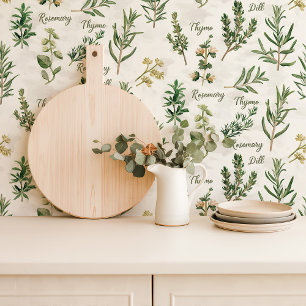 Papier Peint Cuisine Jardin d'Herbes