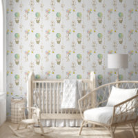 Cute Aquarelle Bunny Air Chaud Balloon Garçon Fill