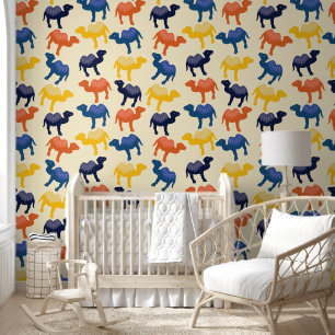 Papier Peint Cute Colorful Cartoon Camels