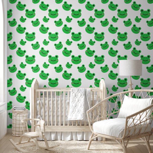Papier Peint Cute de grenouille souriante (Enfants)