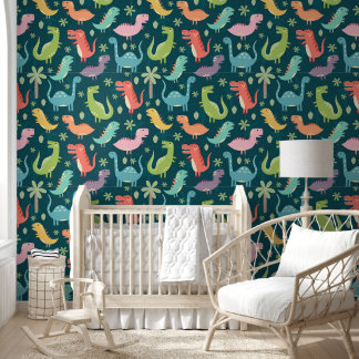Papier Peint Cute Dinosaur Motif Enfants Salle Nursery Fond d'é