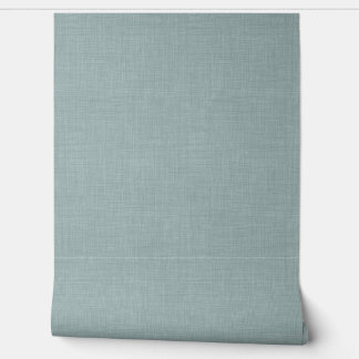 Papier Peint Cute Dusty Teal Blue Linen Look Texture