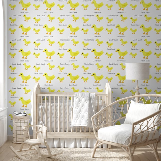Papier Peint Cute Jaune Canards Quack (Enfants)