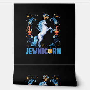 Papier Peint Cute Jewnicorn juive Unicorn Menorah Chanukah Han
